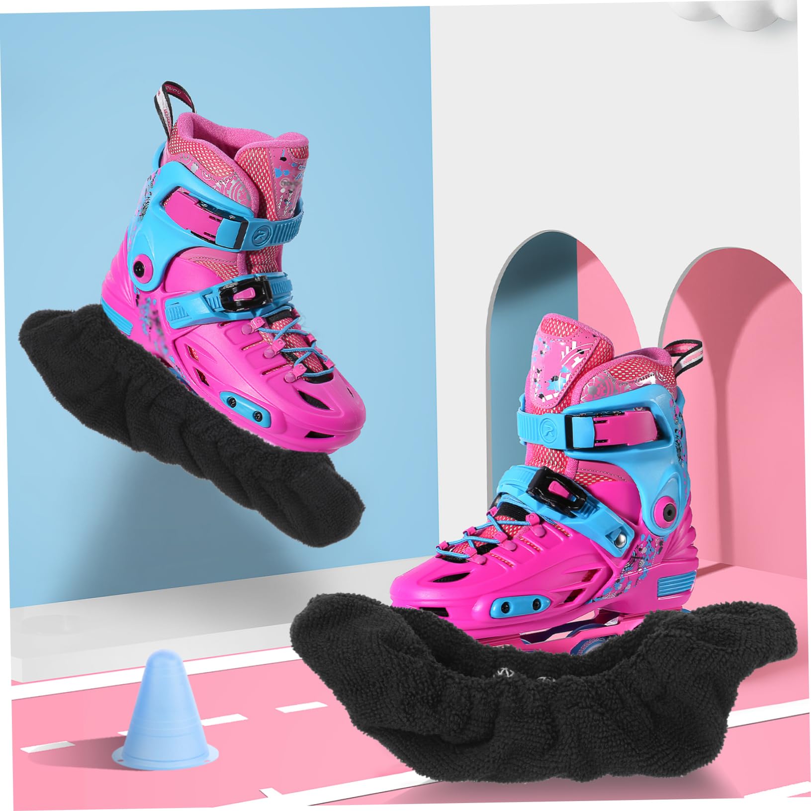 Abaodam Coperture per Lame Pattinaggio su Ghiaccio Microfibra per Scarpe Pattinaggio Accessori per Ghiaccio per Adulti