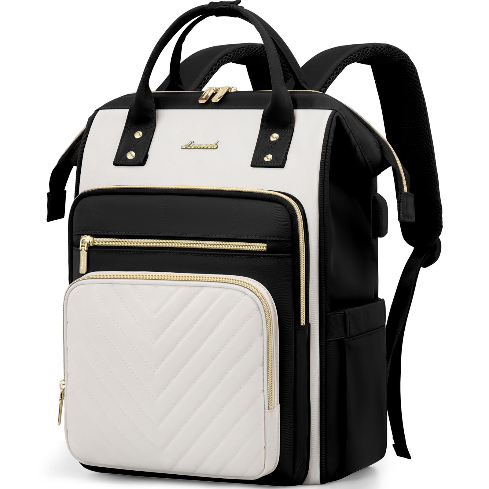 LOVEVOOK Rucksack Damen Groß, 17,3 Zoll Wasserdicht Laptop Schulrucksack mit Laptopfach, Reiserucksack Tagesrucksack Arbeitstasche Elegant, Schultasche Travel Backpack Women für Reise Office Schule