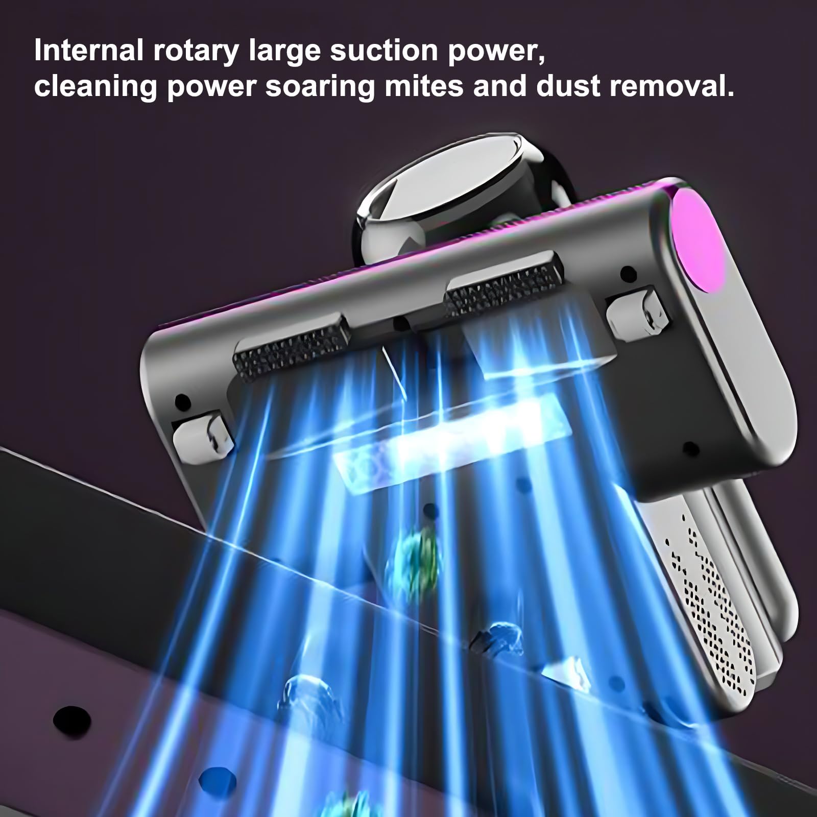 Aspirador de ácaros 14 kPa, velocidad de esterilización con lámparas UV LED, aspirador de colchón con detergente y vibración de alta frecuencia