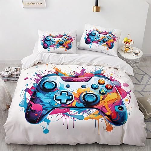 Miniatura 4 de Juego de funda de edredón de tamaño King de gran tamaño, diseño de flores, decoración de dormitorio, funda de edredón y 2 fundas de almohada de 3