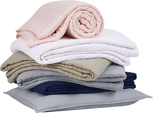 Miniatura 7 de Truly Calm - Juego de edredón de 3 piezas antimicrobiano azul marino tamaño King