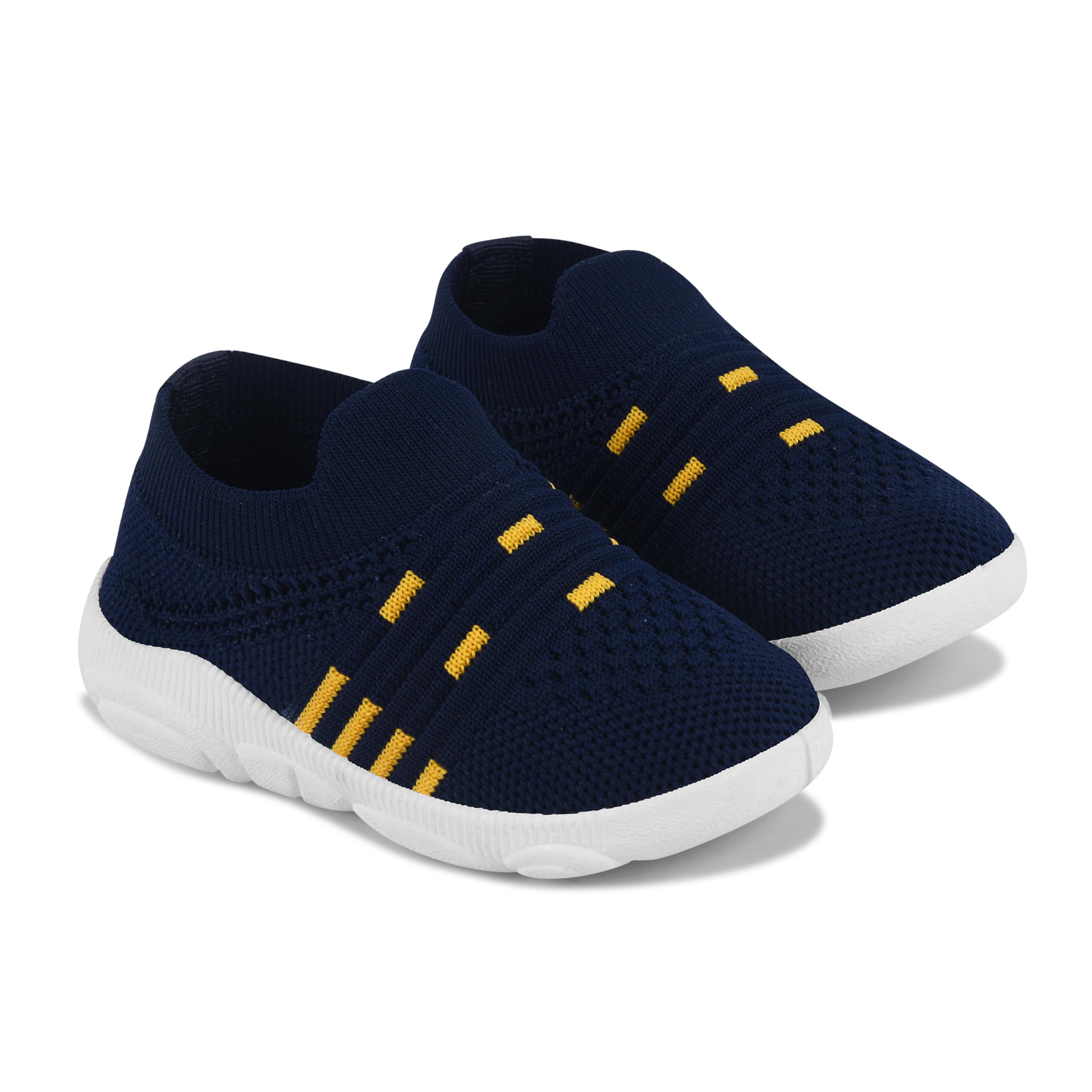 HOOH Baby Unisex Walking Shoes with Musical Sound and Spinner, Knitted Upper, Slip Resistant, Mid Top Sneaker, Water Resistant, 0-24 Months