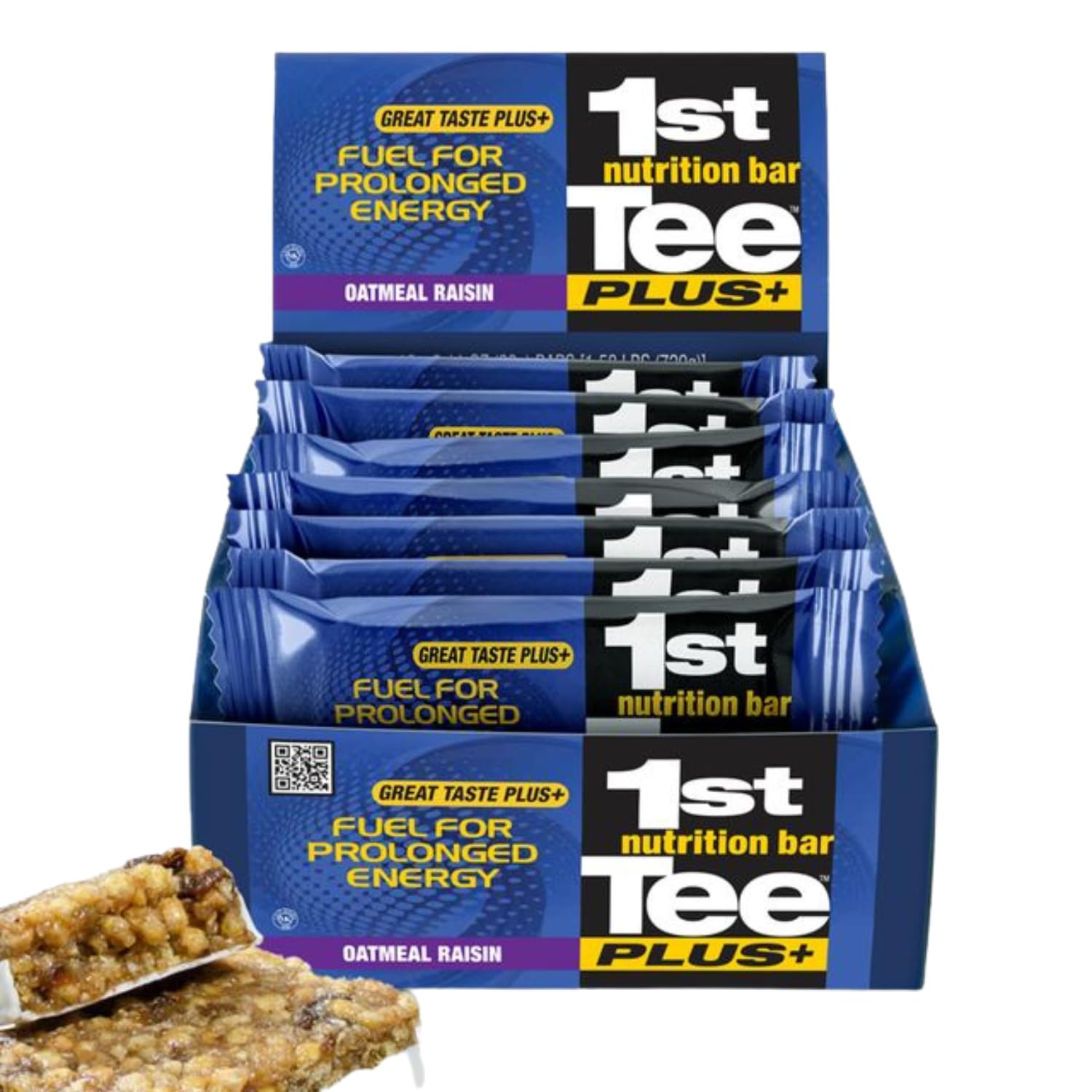1st Tee PLUS+ Oatmeal Raisin bars made with Natural Ingredients Breakfast Bars | Best Oatmeal Bars, Golf Nutrition Bar Easily Digestible Balanced