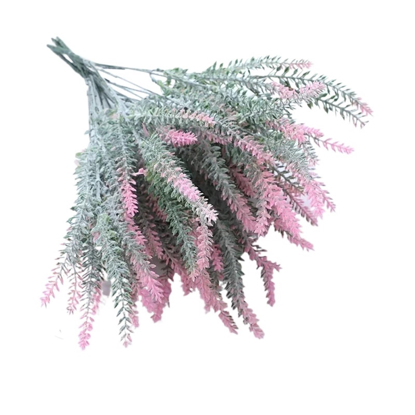 Dcrxz Artificial Flowers 20pcs Purple Artificial Lavender Flowers Bouquet Artificial Plant For Home Outdoor Garden Wedding Office Table Decoration(Pink)