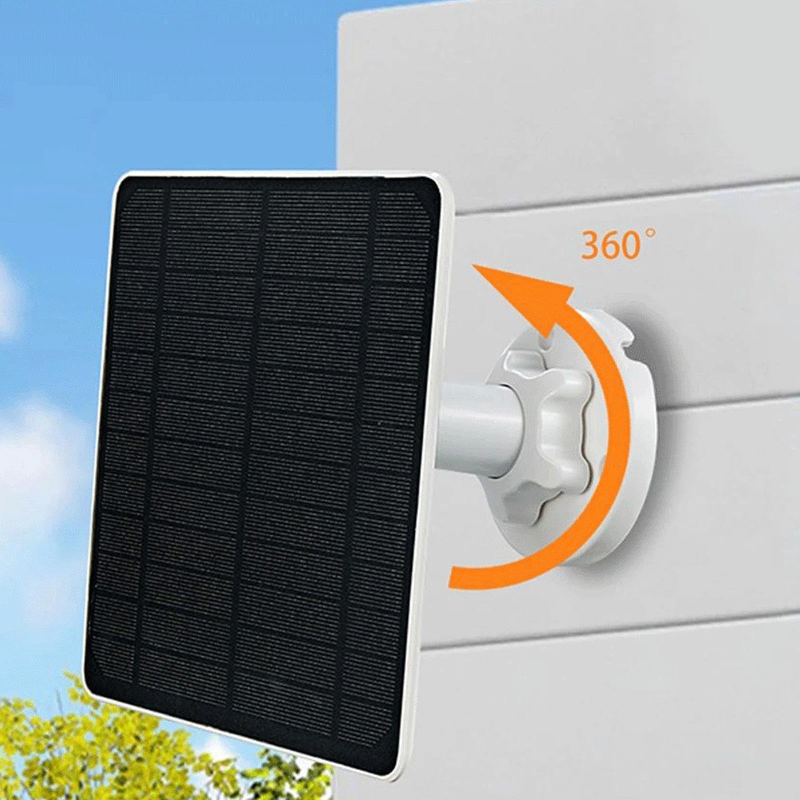 Pannello Solare per Telecamera di Sicurezza Supporto da Parete IP66 | Caricatore Solare Esterno per Telecamera per Campanello Luce da Campeggio Power Bank Casa Scuola Ristorante