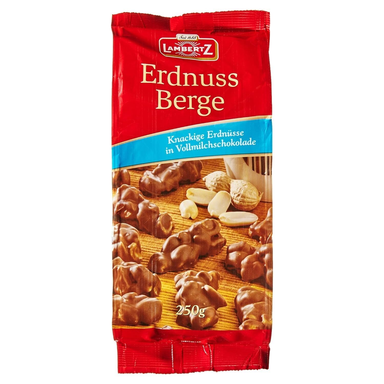 Lambertz Erdnuss Berge Vollmilchschokolade, 6er Pack (6 x 250 g)