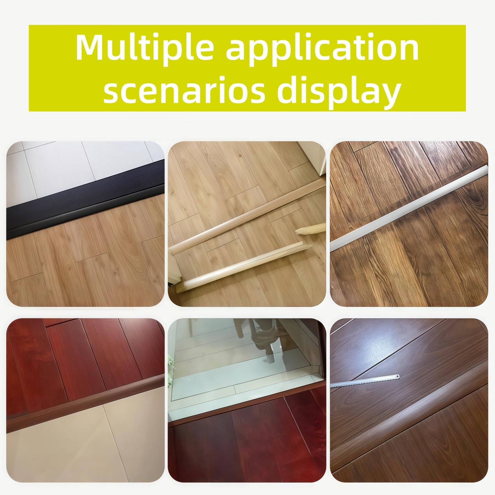 Tira de transición autoadhesiva de PVC laminada de 5 m, perfecta para proteger y resaltar los bordes del suelo en zonas de alto tránsito, fácil de instalar (nogal)