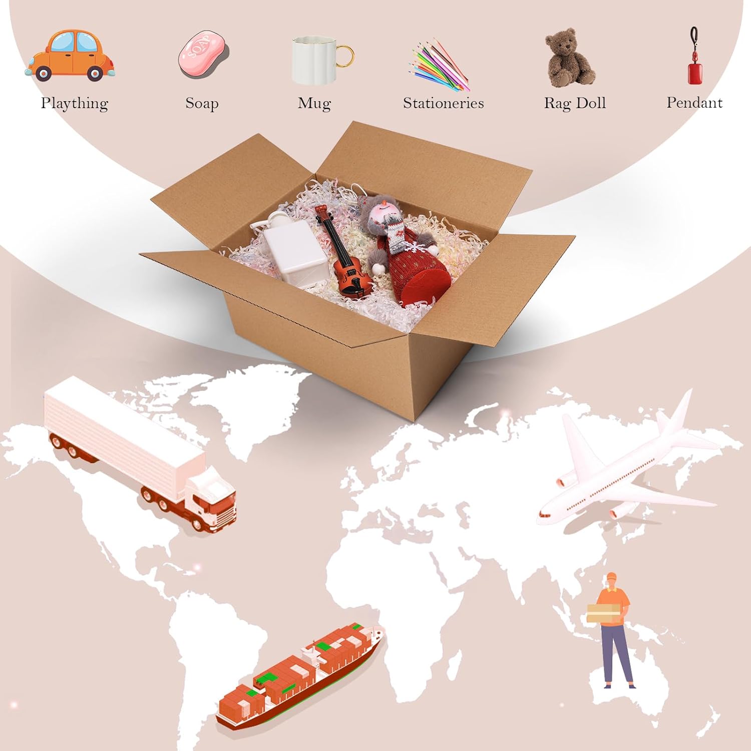 EdenseeLake 40 Pack 10x7x5 inches Shipping Boxes Small Cardboard Boxes for Packing, Moving, Mailing, Brown