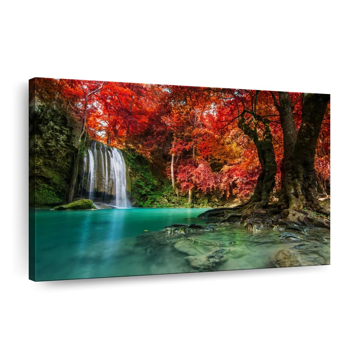 Photo 1 of ***SIMILAR***

ElephantStock Autumn Trees And Waterfall Canvas - 1 Panel Canvas Forest Pictures Wall Decor - Nature Wall Art Decor - Forests Photography Wall Art for Living Room - 59" X 30"
