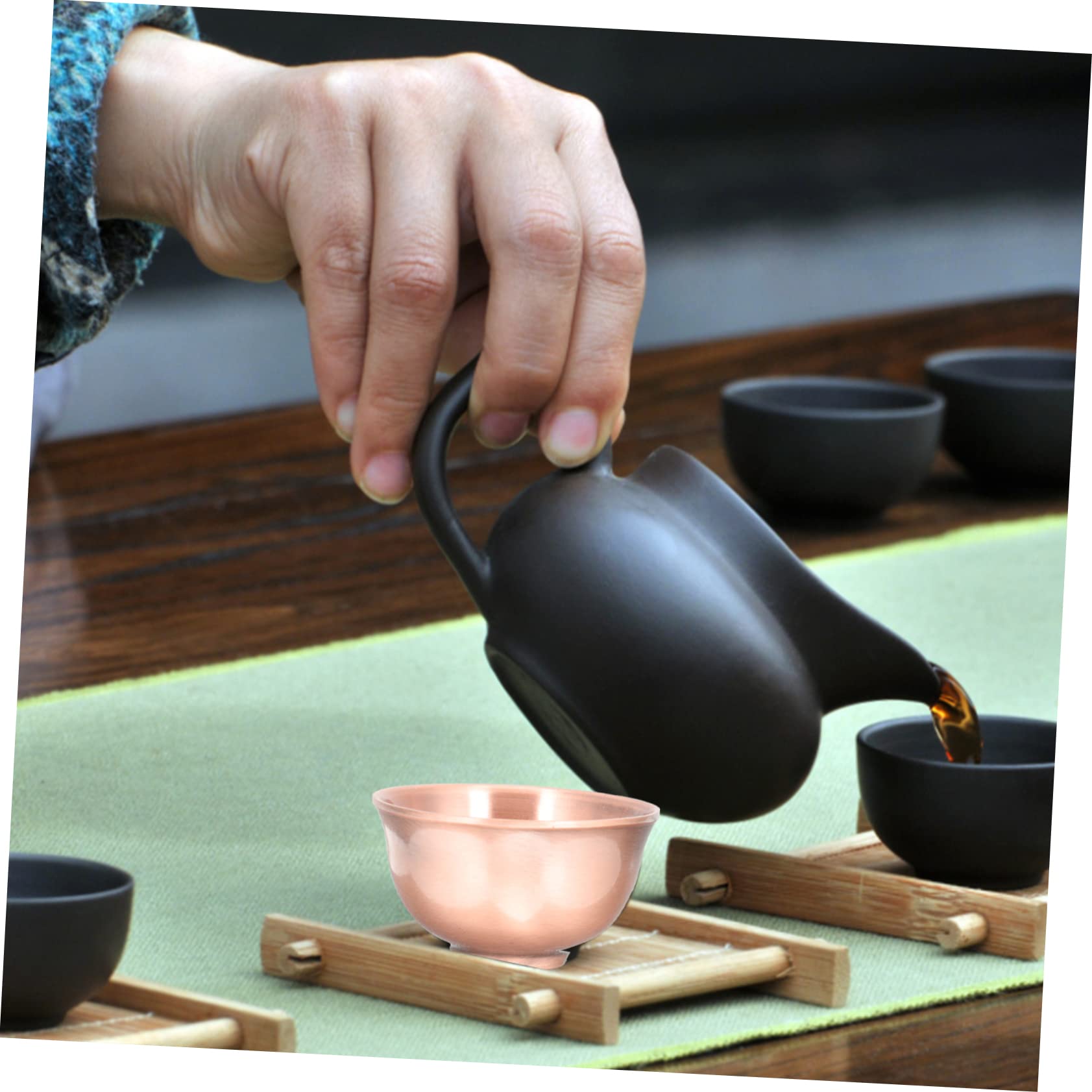 LABRIMP 5 Pz Tazza Da Tè Ciotola Da Tè Kung Fu Tazze Da Cinesi Matcha Chawan Stoviglie Cinesi Stoviglie Tradizionali Ciotola Da Domestica Di Matcha Rosso Rame