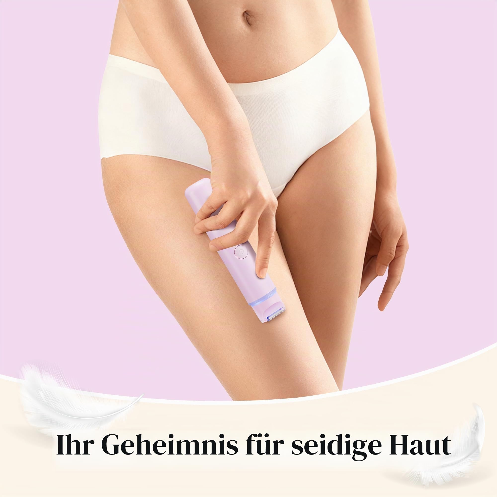 BarberBoss 2-in-1 Damenrasierer für Frauen, Bikini- & Gesichtshaarentferner, Doppelkopf Körper- und Gesichtstrimmer (Rosa) | Bikini- & Gesichtshaarentferner-Kit, Doppelkopf-Gesichts- und Körper-Trimmer, Präzisionslicht, Wiederaufladbar