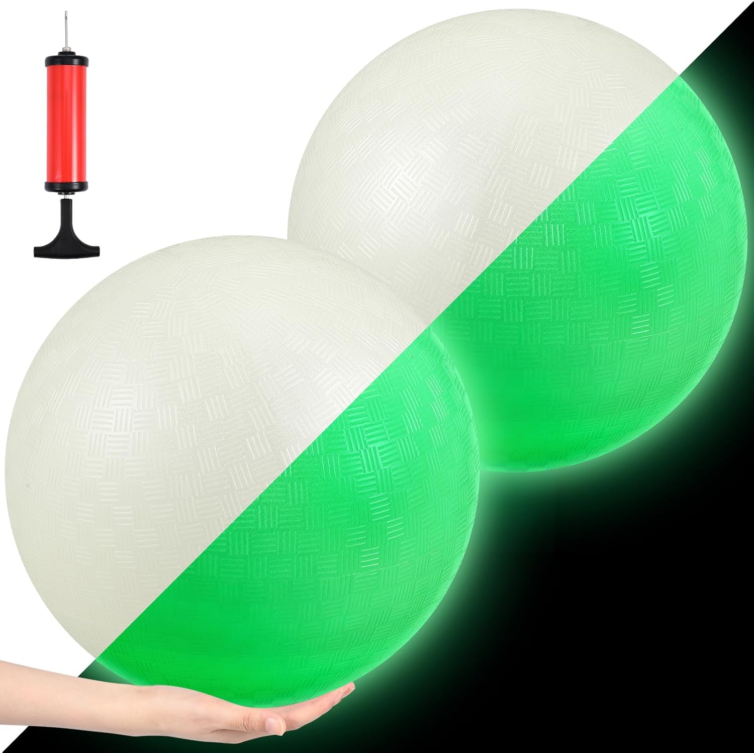 Hiboom 2 Pcs 10 Inches Glow in The Dark Kickballs