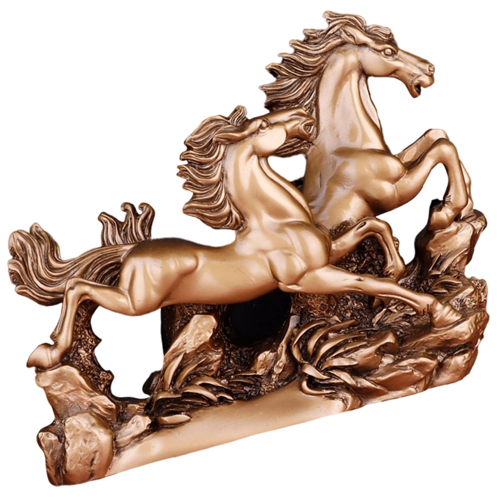 Snorvixre Galloping Horses Statue Animal Sculptures Fengshui Ornament Collectible Figurines for Home Decorations Collectible Figurines