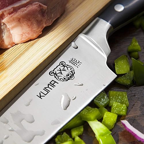 Miniatura 6 de KUMA Chef Knife Pro Bolster Edition y juego de afiladores de cuchillos de cocina, cuchillo de chef de 8 pulgadas para tallar, rebanar y afilar