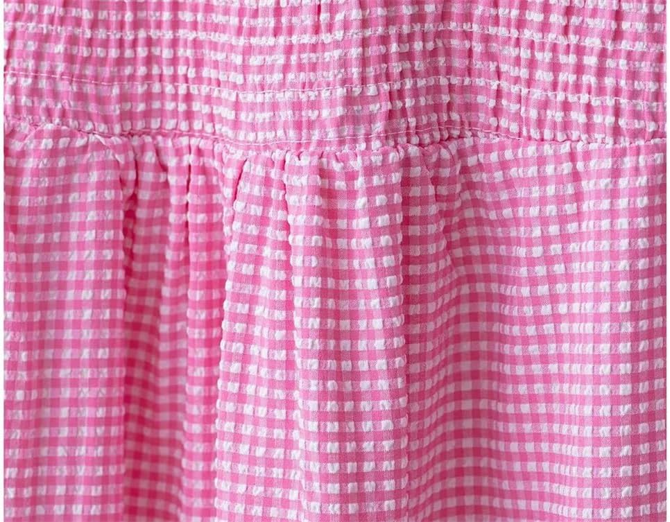 Women O-Neck Sleeveless Plaid Long Party Dress Casual Beach Holidays Wear Vacation Dress