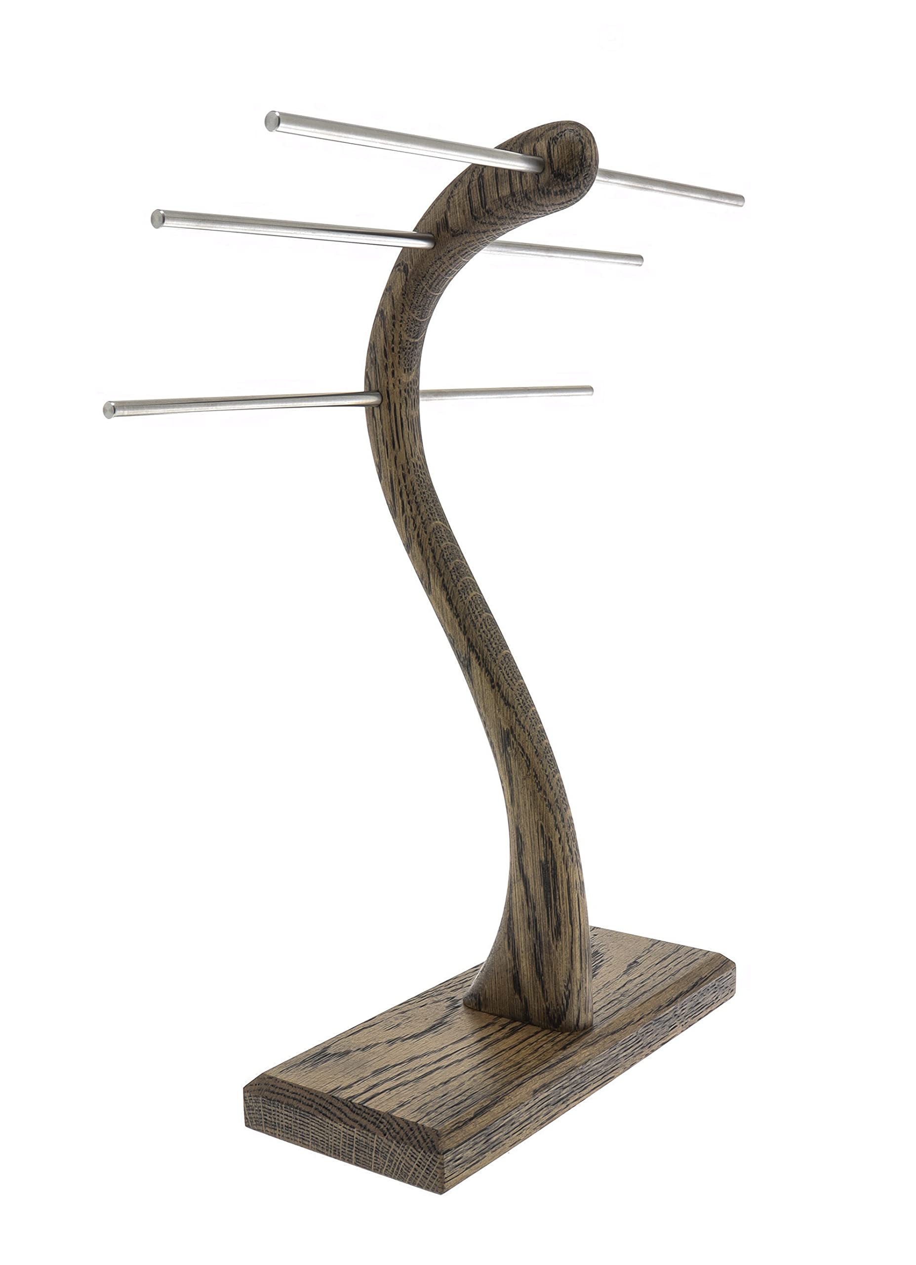 Design WOOD AND Steel made in germany Schmuckständer aus massiv Eichenholz