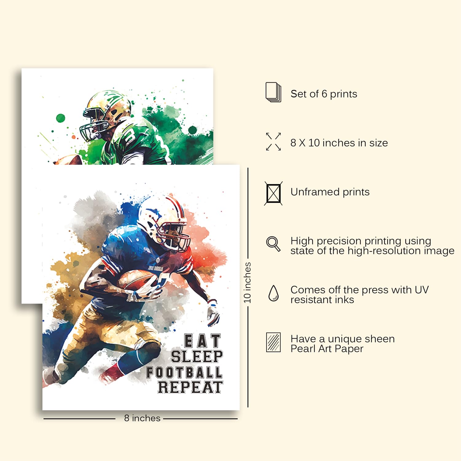 Póster de fútbol para decoración de pared, impresiones artísticas, pósteres motivacionales, decoración de habitación de niños, habitación de adolescentes, decoración de oficina, citas inspiradoras,