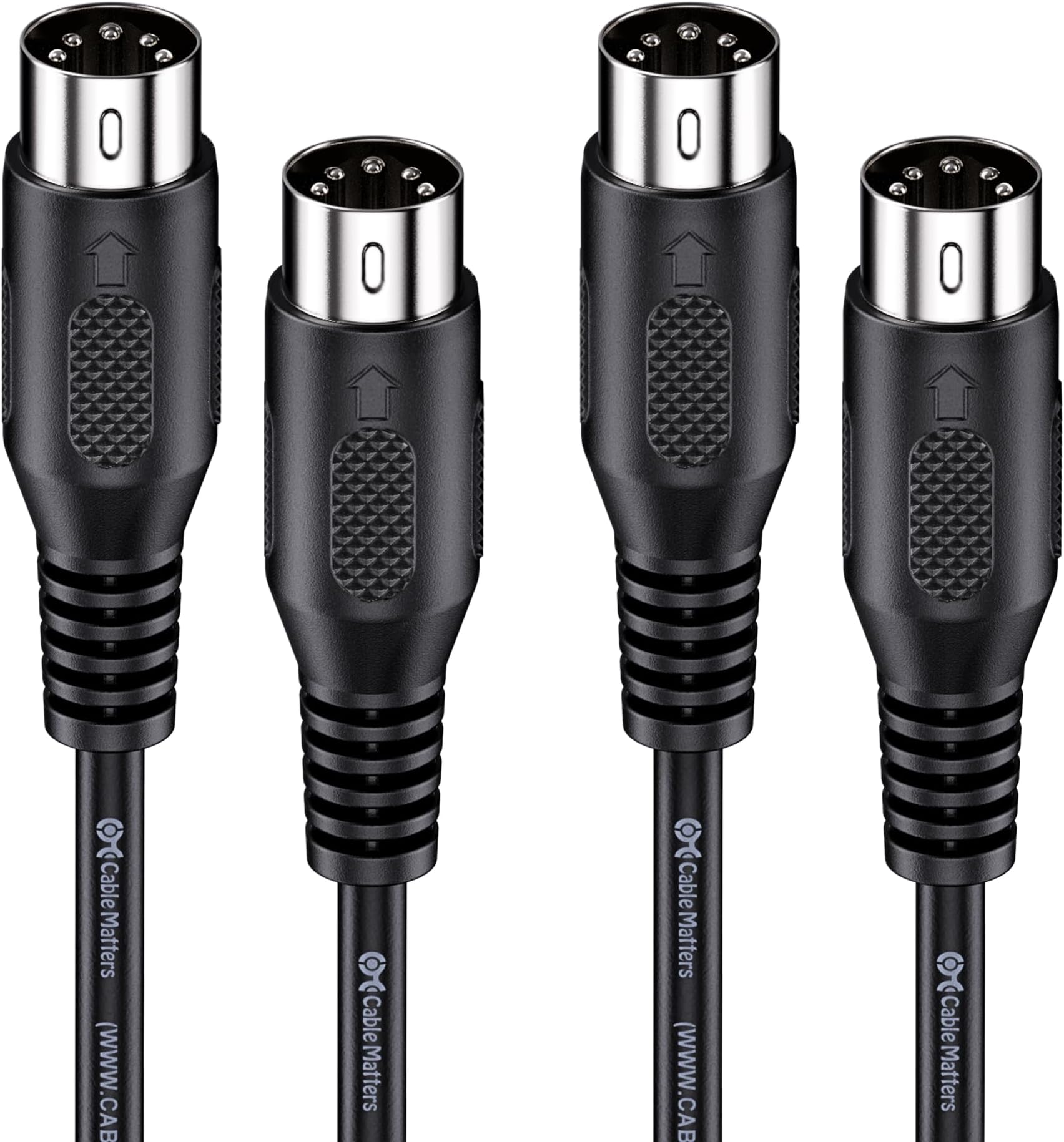 Cable Matters Pack of 2 5-Pin DIN Midi Cable/5-Pin Midi Cable - 1.8 m