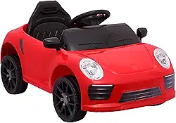 Zippy Toys Carro Elétrico Compact com Controle Remoto 6V, Vermelho