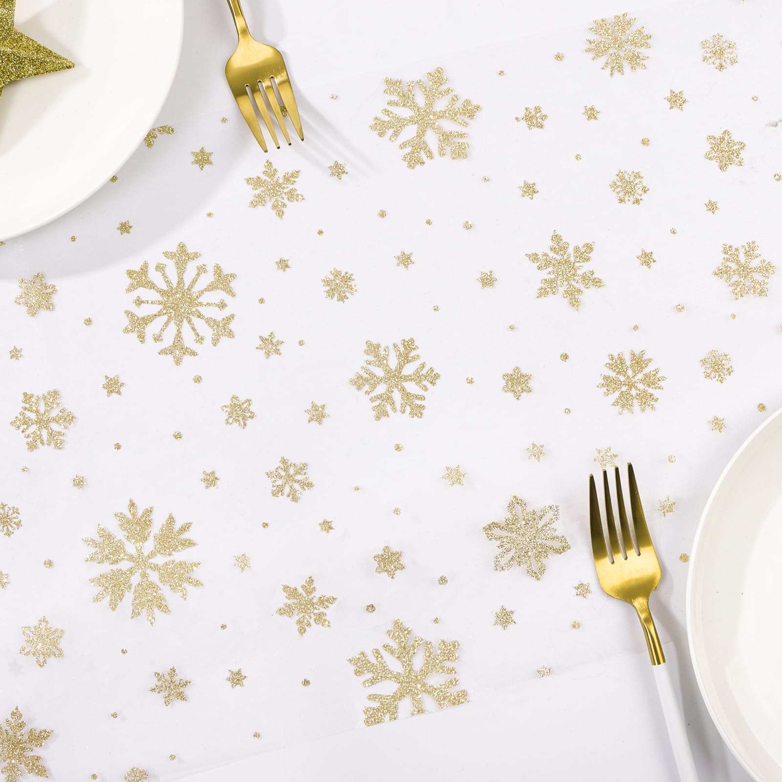 Runner Da Tavolo A Rotolo Stars And Swirls Oro - 40 Cm X 4,90 M In Airlaid, Prodotto In Germania, Decorazione Natalizia - 3