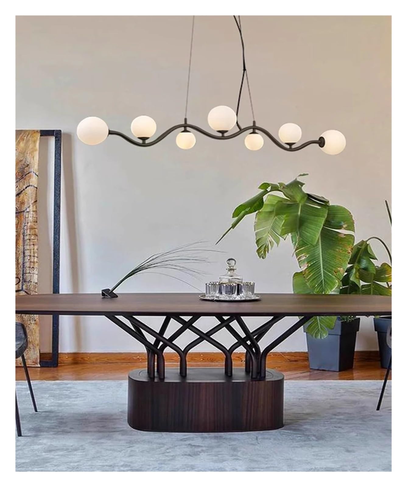 KXEcoLife Modern Ceiling Chandelier Chandeliers for Dining Room Hanging Light Fixture Pendant Lamps Living Indoor Lighting