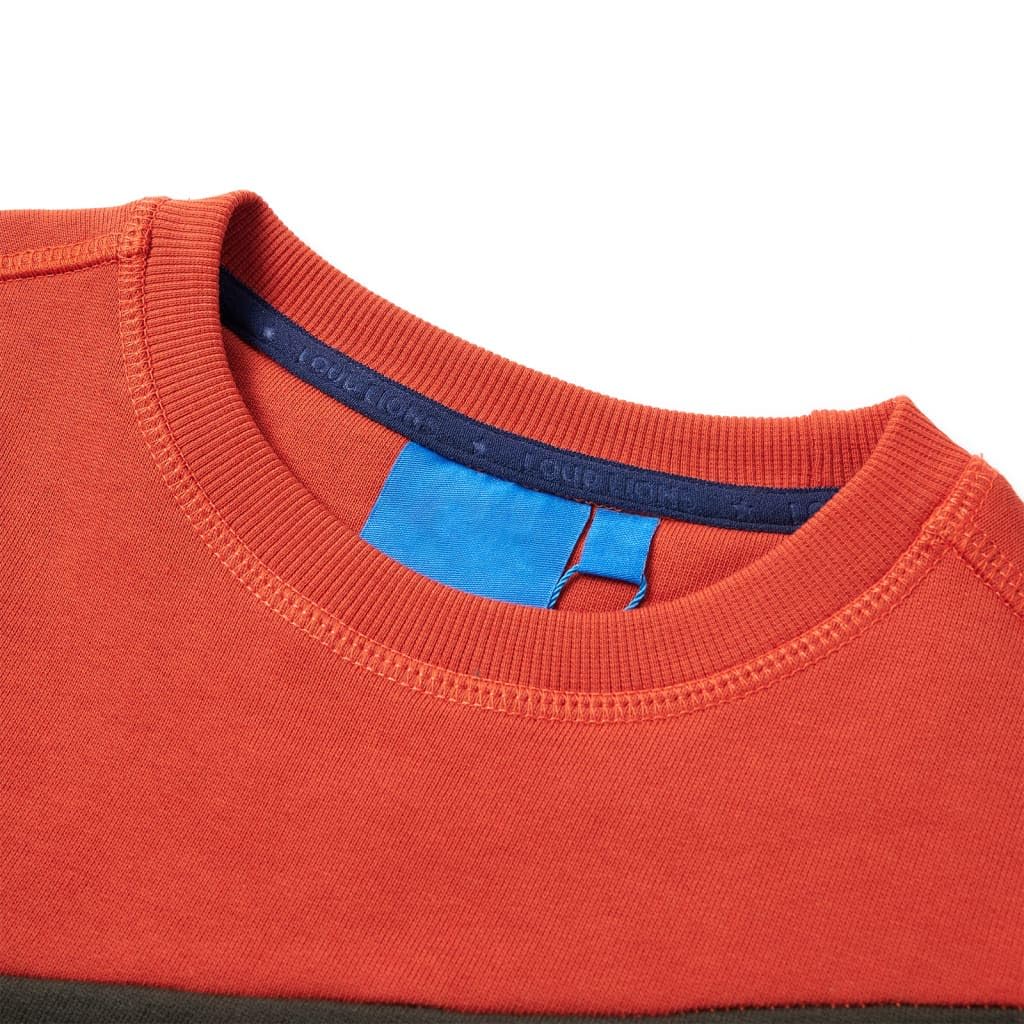 Felpa per bambini blu navy in cotone con distintivo scimmia e polsini a costine per ragazzi e ragazze, a maniche lunghe, traspirante, morbida, comoda per la scuola, tutti i giorni, tempo