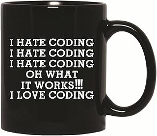 Gifts for I Love Coding Code Coder Programmer Fans 11oz 15oz Black Coffee Mug