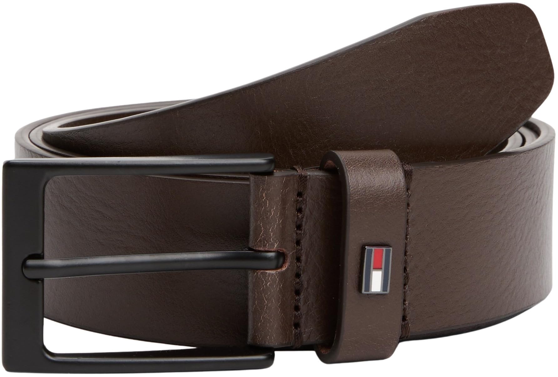 Tommy Hilfiger Men’s 3.5 cm Layton Leather Belt, Brown (Testa Di Moro), 39.4 inches