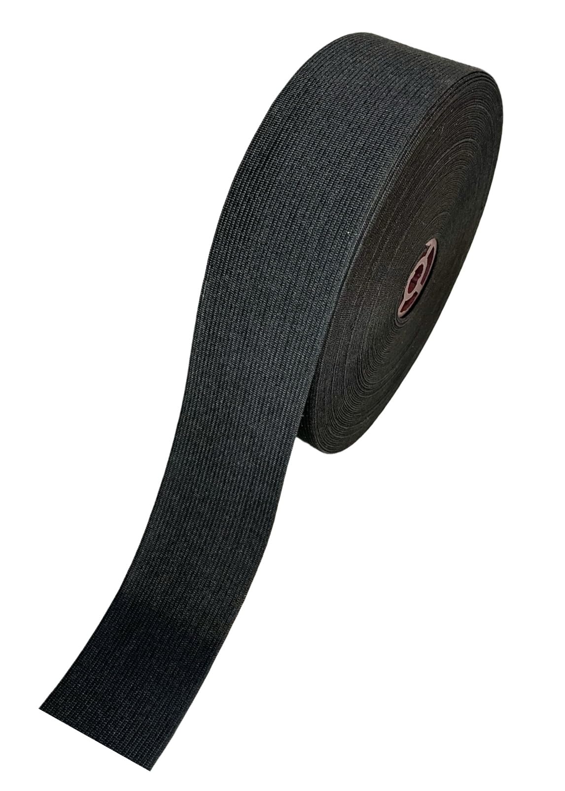 SewKrafts Knit Elastic Band, 2 Inch x 25 Yards - Versatile, Durable Adjustable Elastic Strap for Sewing and Crafting Projects, Black Elastic Spool for