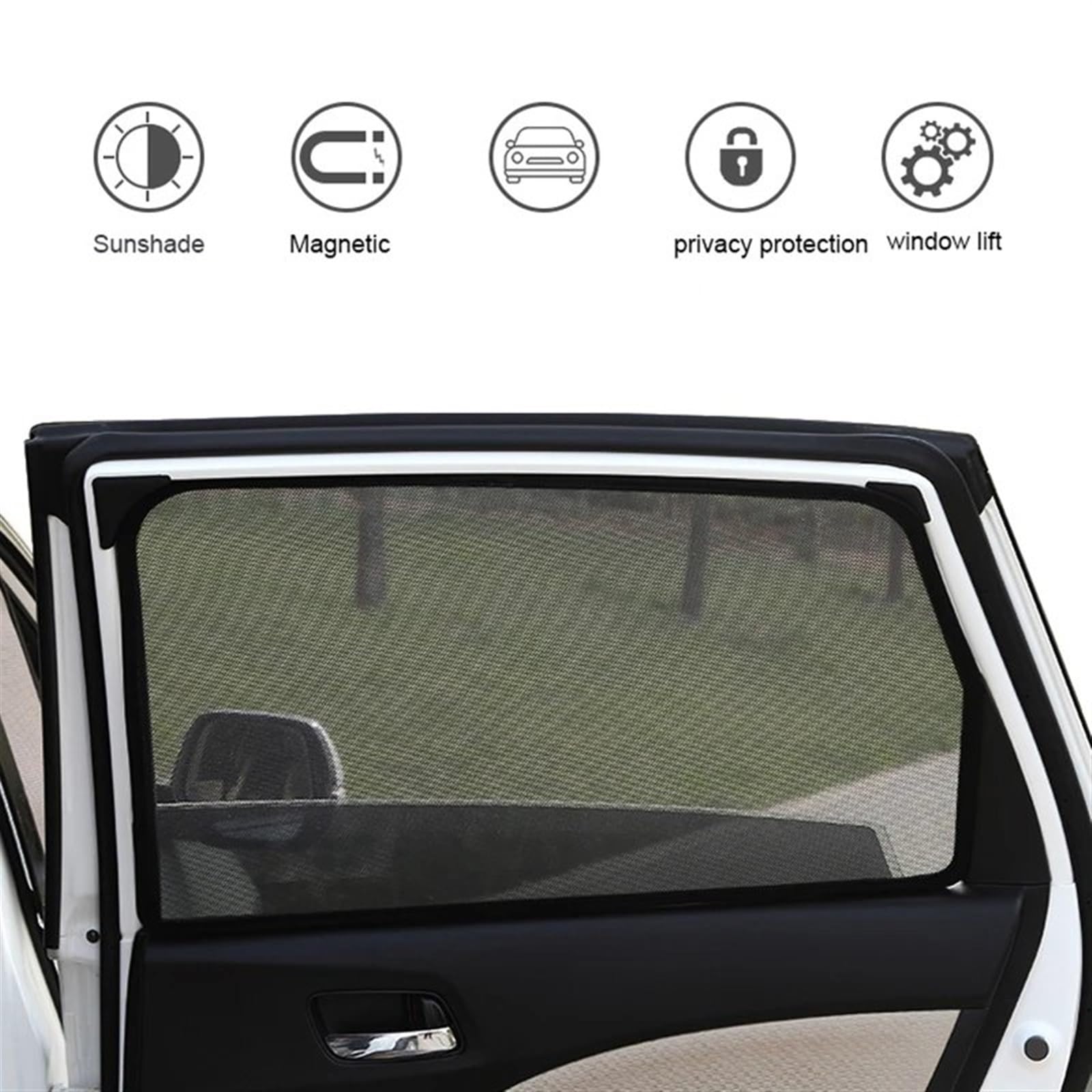 Parasol Ventana Lateral Coche Para Nissan Para X-TRAIL Para XTRAIL Para T32 2014 2015 2016 2017 2018-2021 Parasol Ventana Coche Protección UV Cortina Automática Parasol Visera Red Parasol Coche(5Pcs S