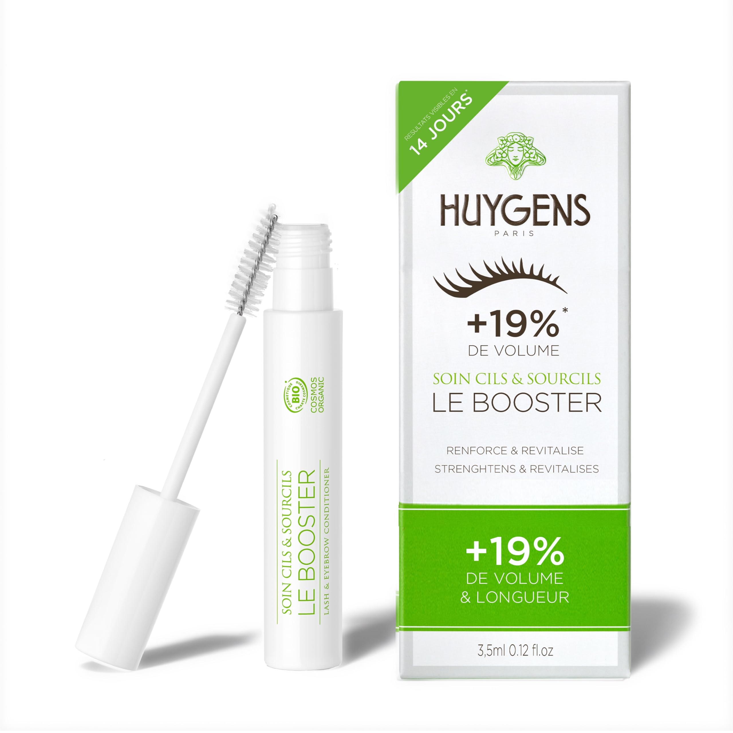 HUYGENS Sérum Cils & Sourcils au Ricin Bio – Soin Fortifiant & Pousse