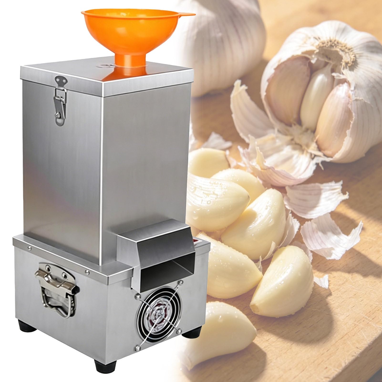 Pvxa Electric Garlic Peeling Machine, Automatic Electric Garlic Peeler Machine, Kitchen Peeling Tool, Stainless Steel Design, for Restaurant & Kitchen