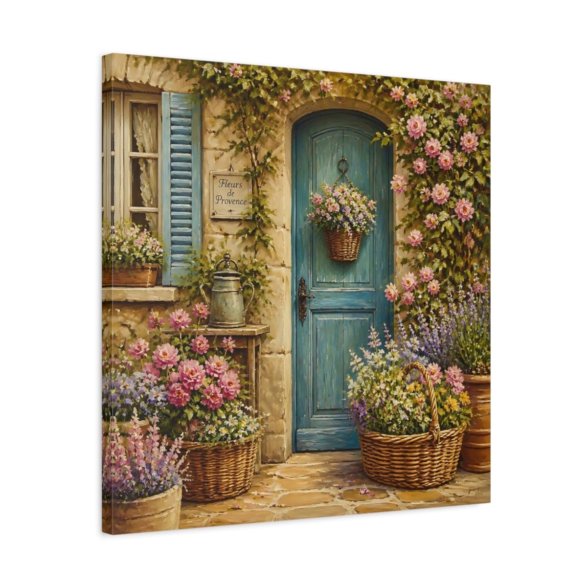 Toile florale bleue Nature Flowered Door pour évader l'esprit - 8