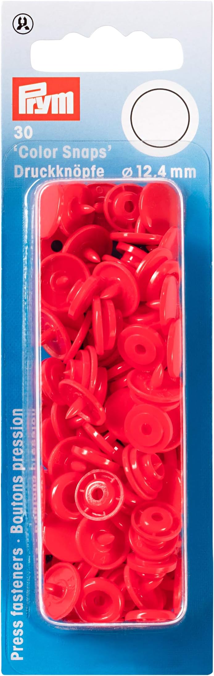 Sewing Free Press Stud Colour Snaps Round 12.4 mm Light Red Plastic 12.4 mm