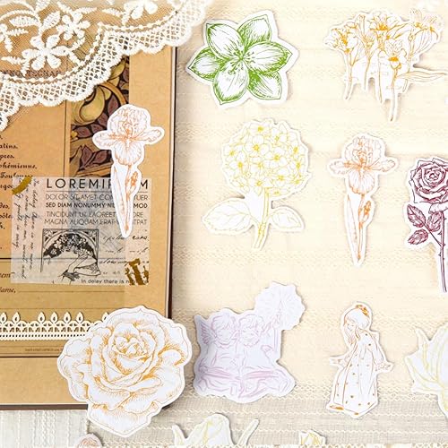 Miniatura 8 de Calcomanías para álbumes de recortes, 40 unidades cada una para botellas de agua de bala basura para laptop, calcomanías estéticas de papel