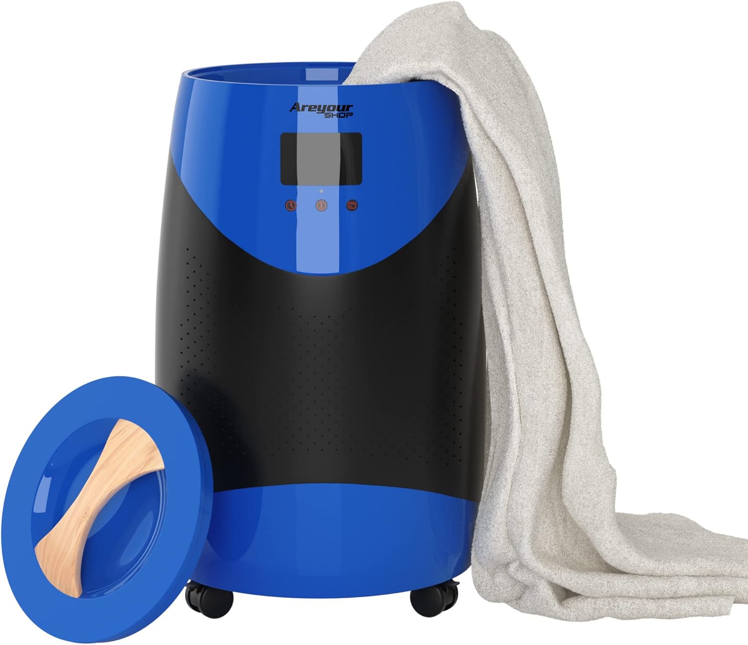 Topteng Black Towel Warmer 20L with Wheels, Towel Heater