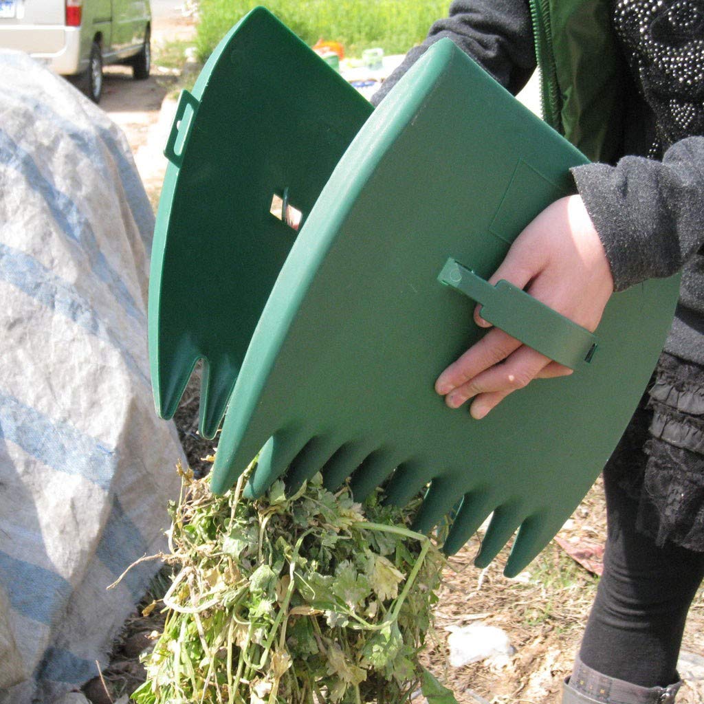 ORIENTOOLS Ergonomische Yard Hand Rakes Duurzame Leaf Scoops voor het oppakken van bladeren Gras Clippings Garbage, Set van 2