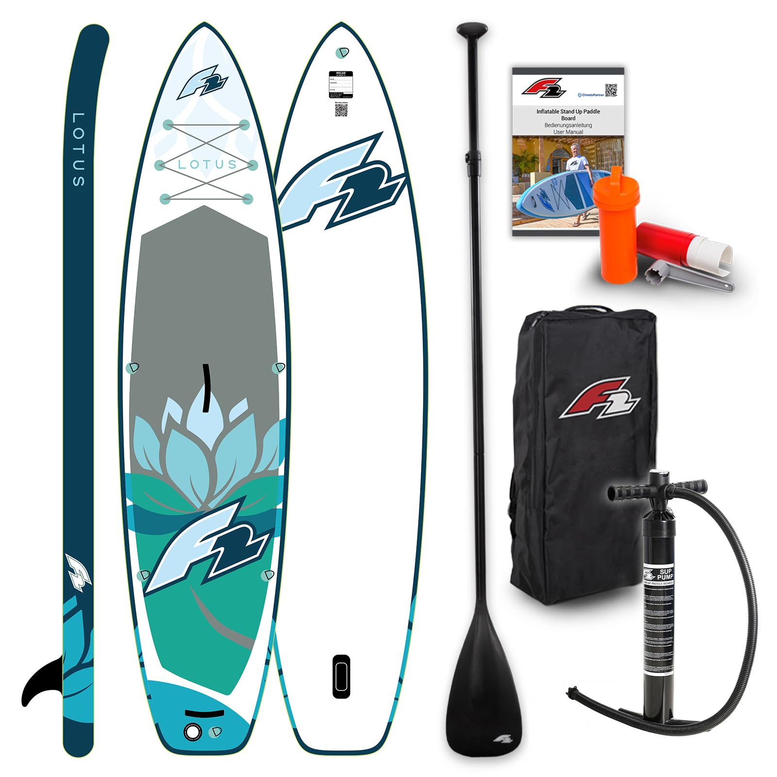 F2 SUP Stand Up Paddle Board Lotus Damen - Größe/Farbe/Zubehör wählbar