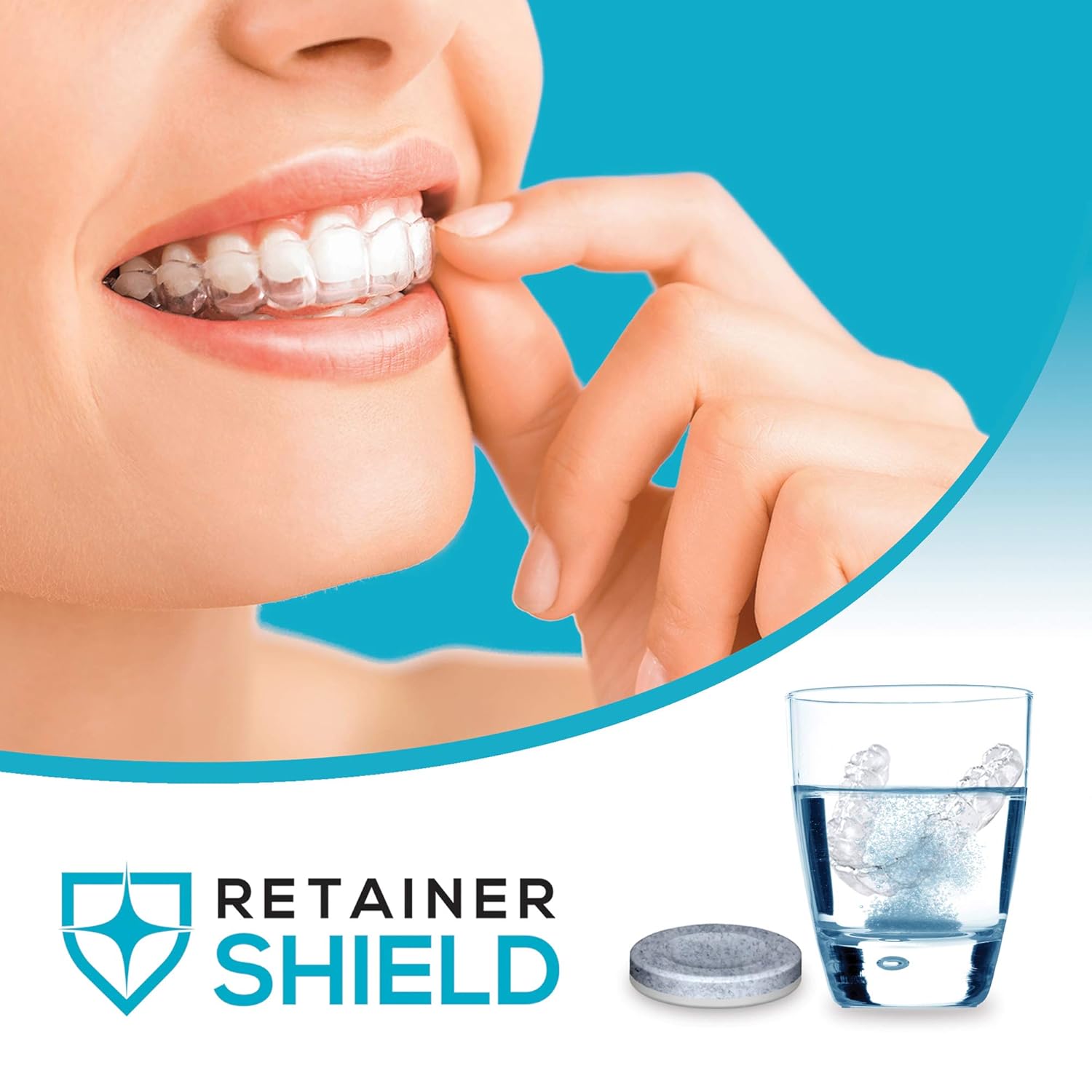 Retainer Shield Cleaning Tablets - Keeps Retainers Clean, Fresh, Bright, and Stain-Free - 3 Months Supply for Retainers, Dentures, Invisible Straighteners, Aligners, and Mouth Guards : Beauty & Personal Care