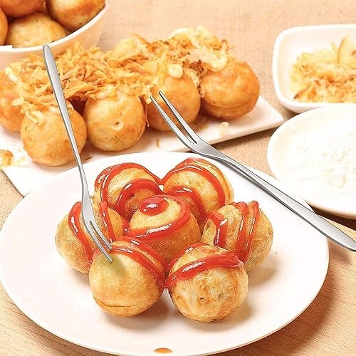 Miniatura 6 de Juego de herramientas de cuchillos de queso, mini cuchillo de queso de acero inoxidable con mango de madera, pinzas, cucharas, tenedores y banderas