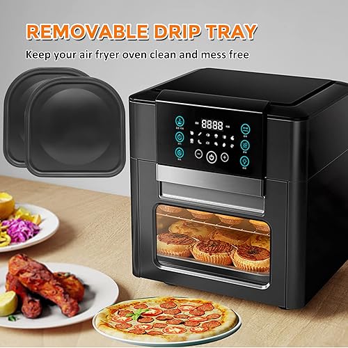 Miniatura 6 de Bandeja de goteo para freidora de aire PowerXL, 2 bandejas de goteo antiadherente de alta calidad, bandeja de goteo de aceite, bandeja de goteo para