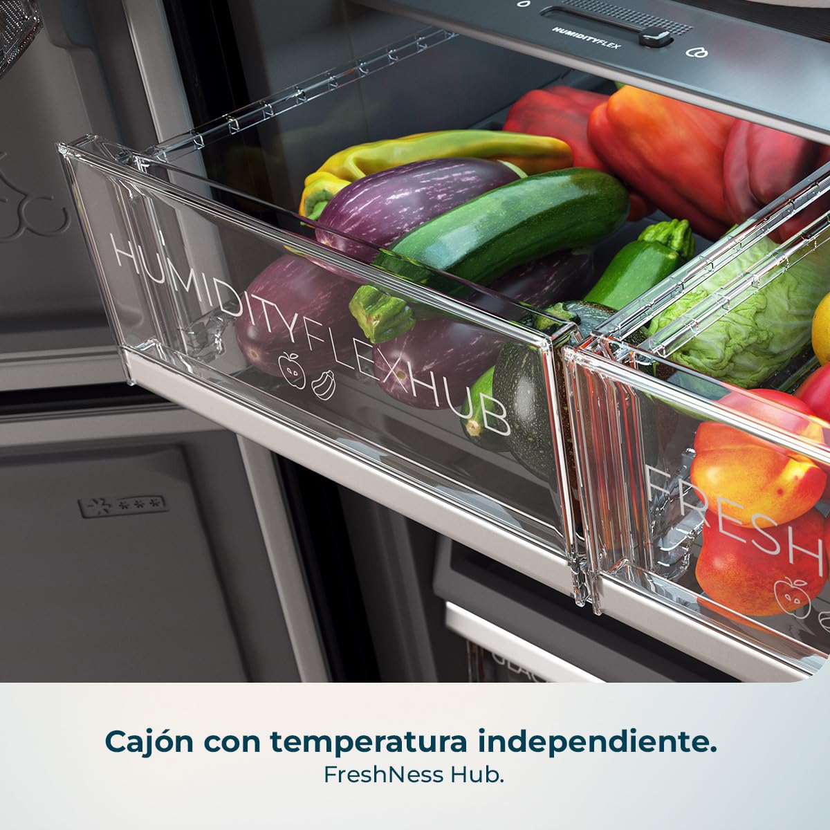 Cecotec Frigorífico Americano 4 Puertas Bolero CoolMarket 4D 503 Black Glass D. 503 L, Altura 177,5 cm, Ancho 85 cm, Total NoFrost, Motor Inverter, Multi AirFlow, Display Táctil
