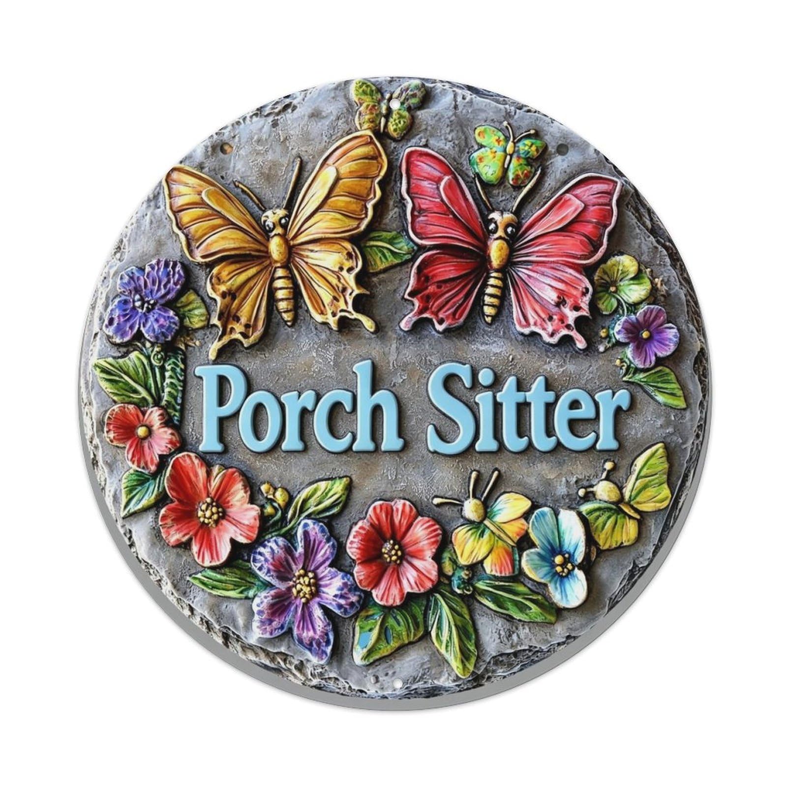 Porch Sitter Metal Tin Sign Plaque