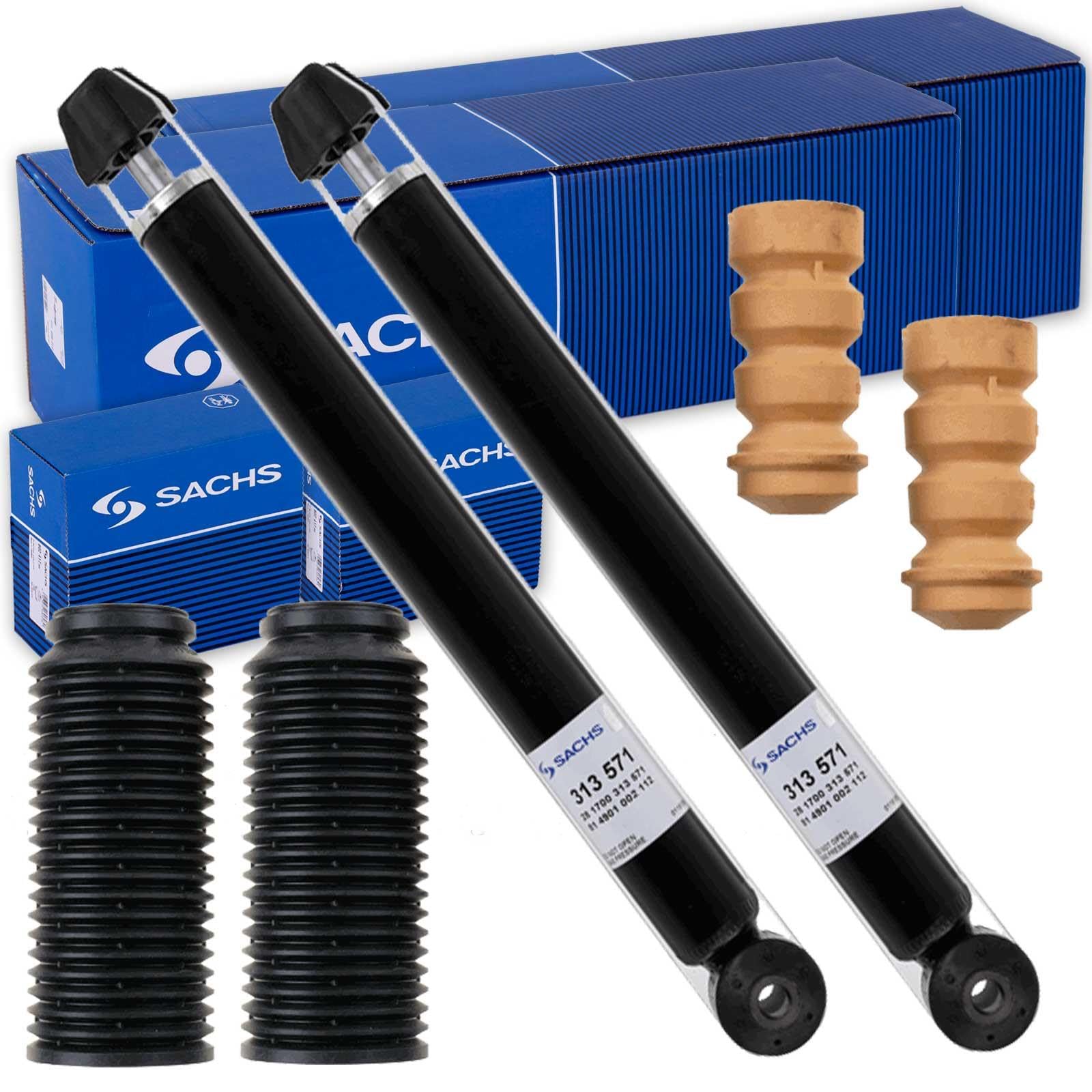 2x Sachs Stoßdämpfer+Protection Kit hinten | 2x313 571+900 019 Kompatibel mit Corsa D (S07),Grande Punto (199_)
