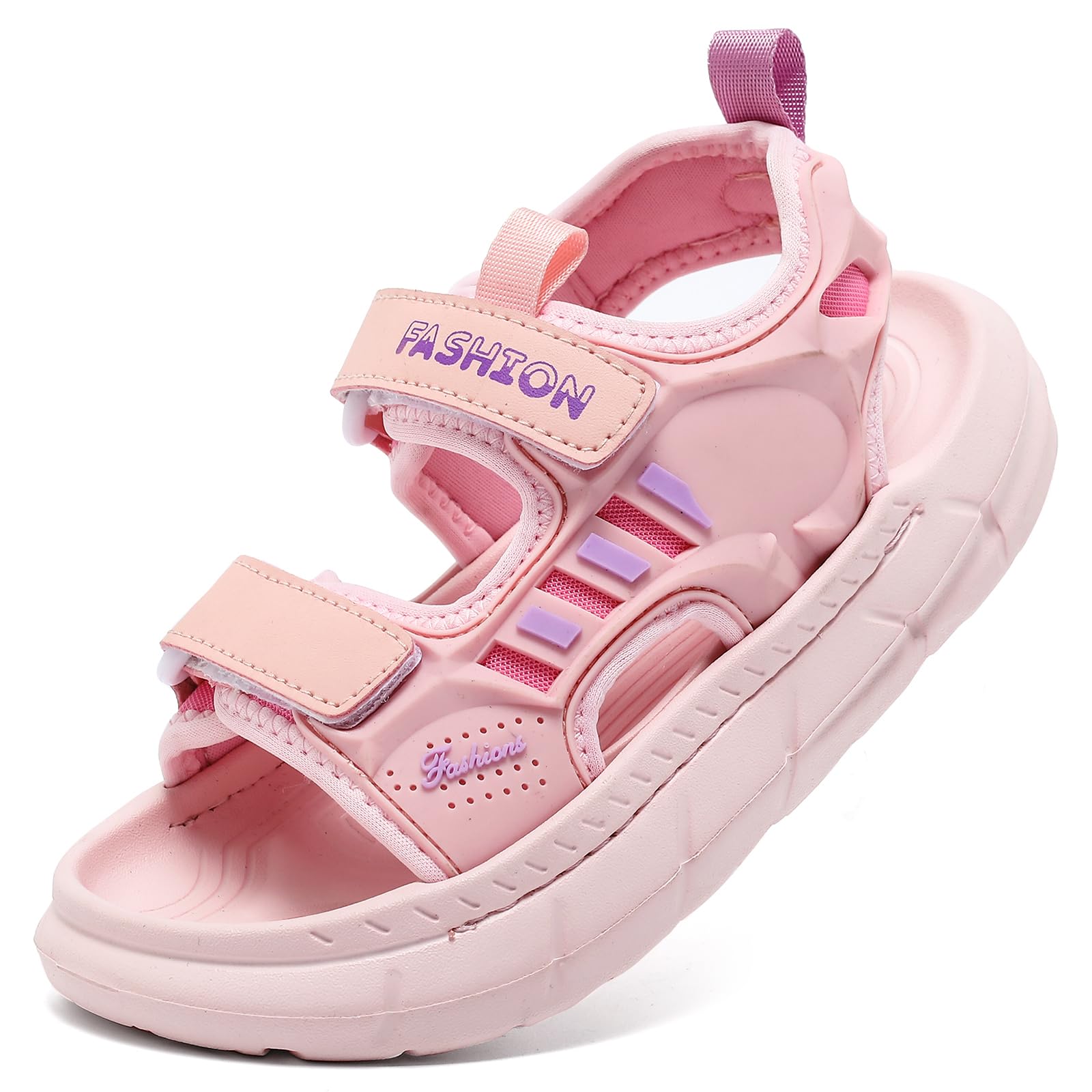 Jesindr Sandalen Jungen Kinder Sandalen Mädchen Rutschfest Leicht EVA Weiche Dicke Sohle Sommerschuhe Outdoor-Sportschuhe Mit Klettband Strandsandalen Kinder
