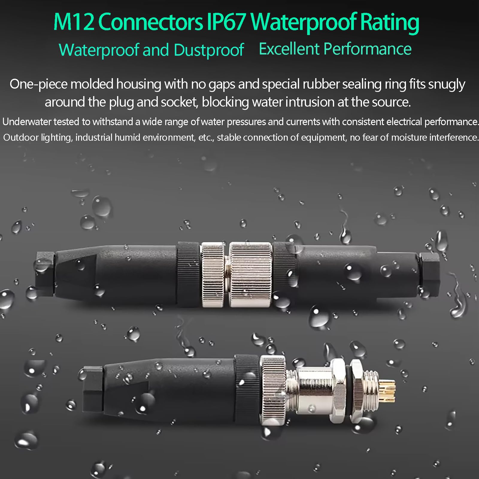 ZBLZGP M12 Right Angle Female 4 Pin Connector Waterproof Sensor Electrical Circular Aviation Field Wireable A Code 12mm Thread Joint Cable 1Pack - Image 3