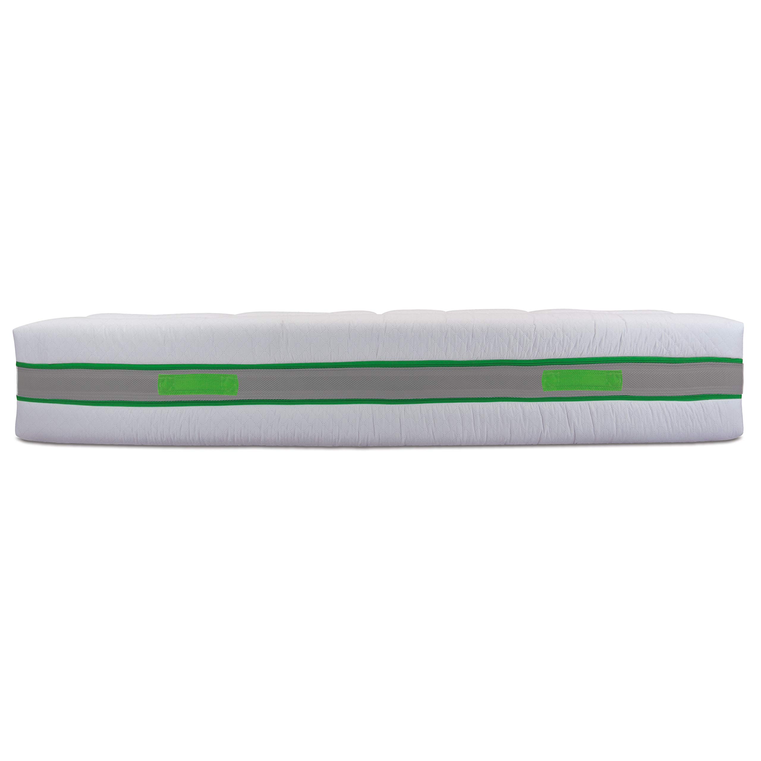 Baldiflex Emporio Materasso Matrimoniale Molle Insacchettate e Memory, Green Spring Plus 800 Molle + 5 cm Memory, 7 Zone Differenziate, 160x200 cm