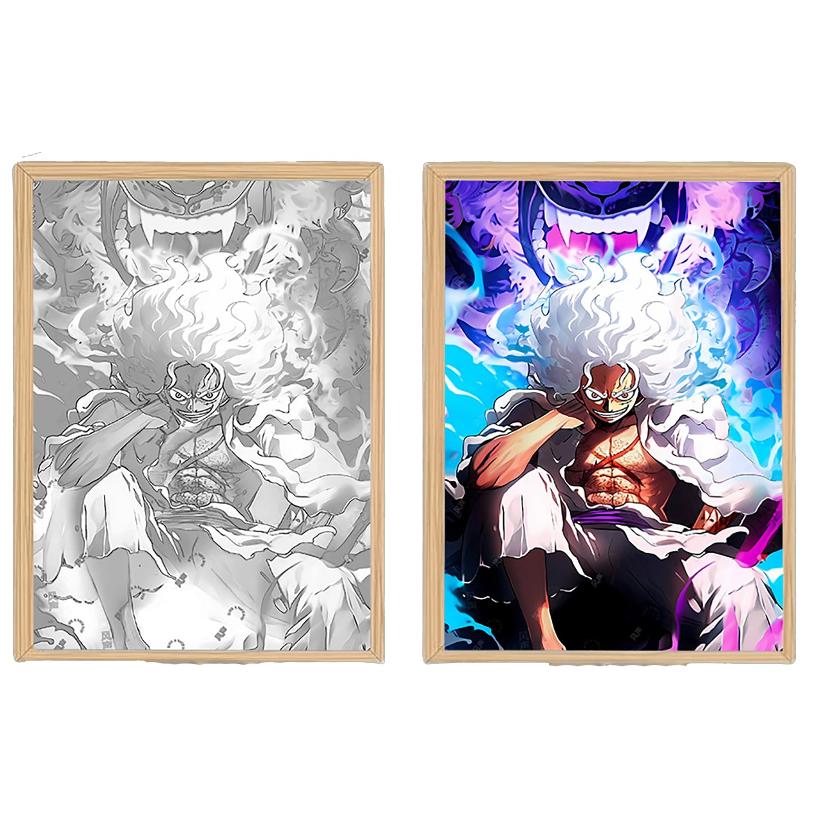 Amazon | ワンピース ギア5 ルフィ ニカ 照明絵画装飾 3色のLEDライト 
