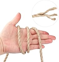 Vista 5 de joycraft Cuerda de yute de 0.315 pulgadas, cuerda de yute fuerte y resistente, cuerda de cáñamo decorativa marrón para obras de arte, jardinería