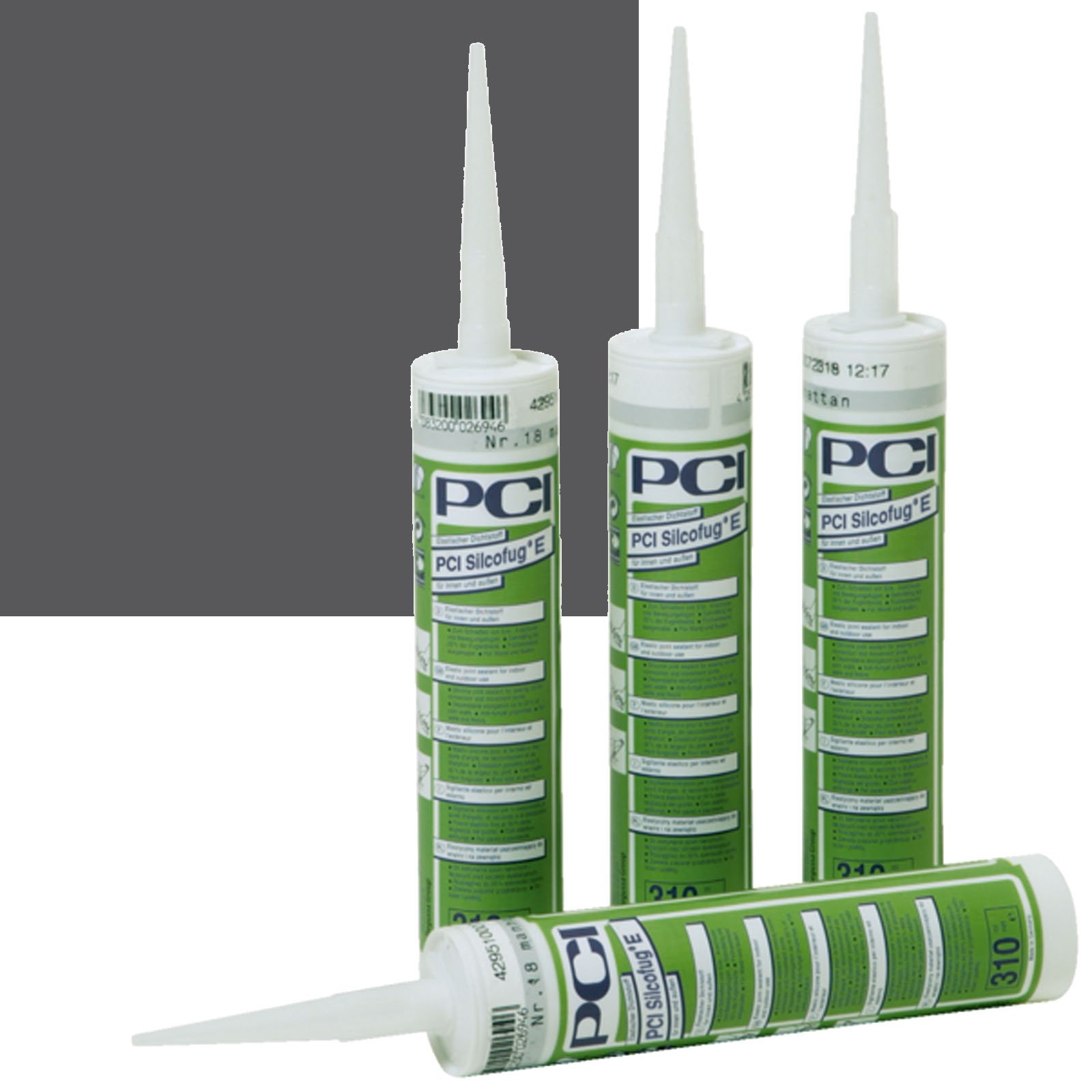 12 x PCI Silcofug E Elastischer Dichtstoff 310ml Anthrazit